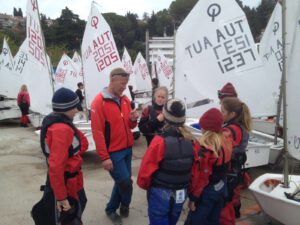 Optitraining und Osterregatta in Portorož, Slovenien