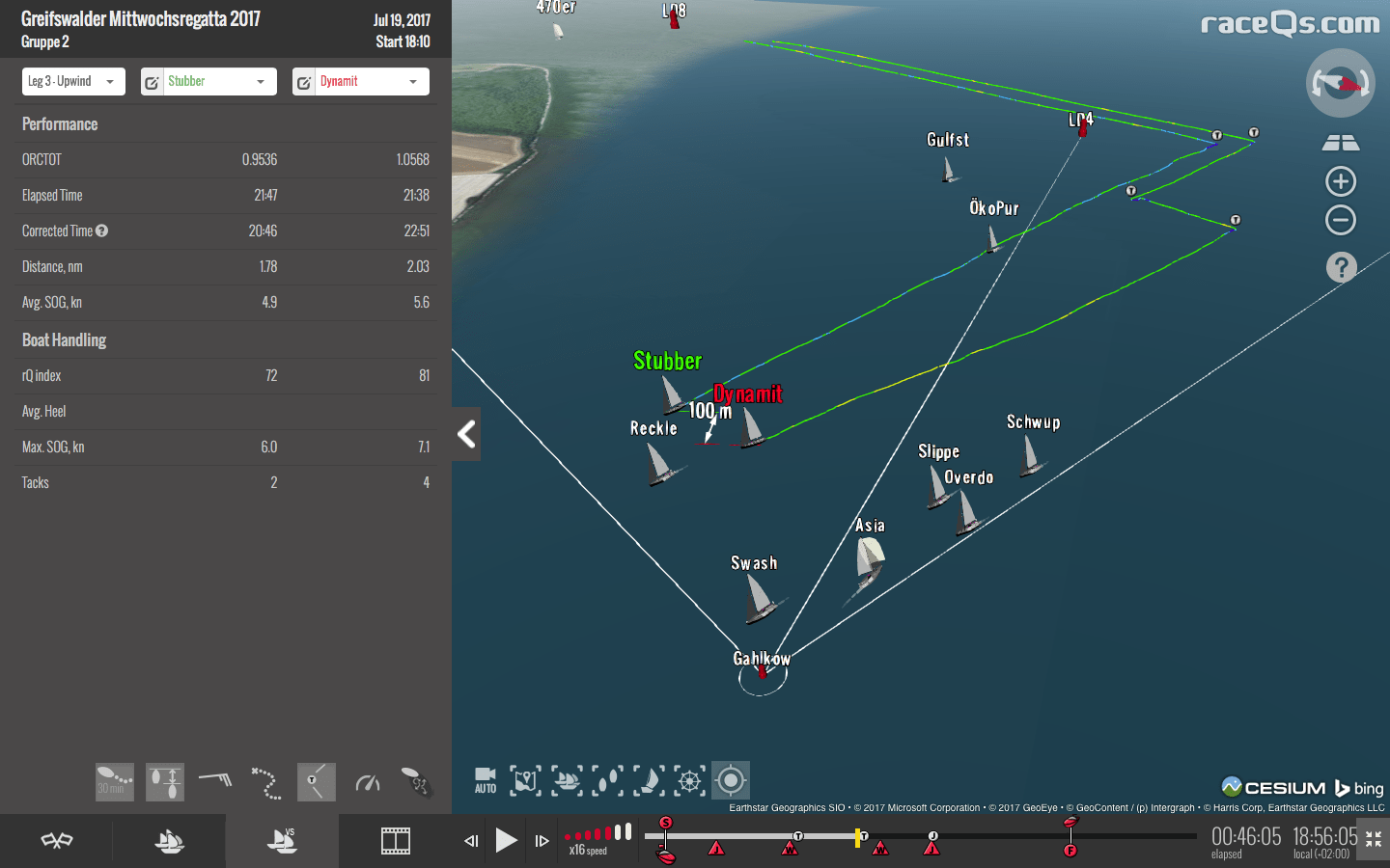 Tracker für Mittwochsregatta ist wieder da