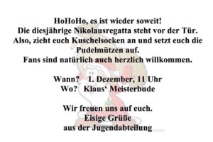 Niko(K)lausregatta am 1.Dezember